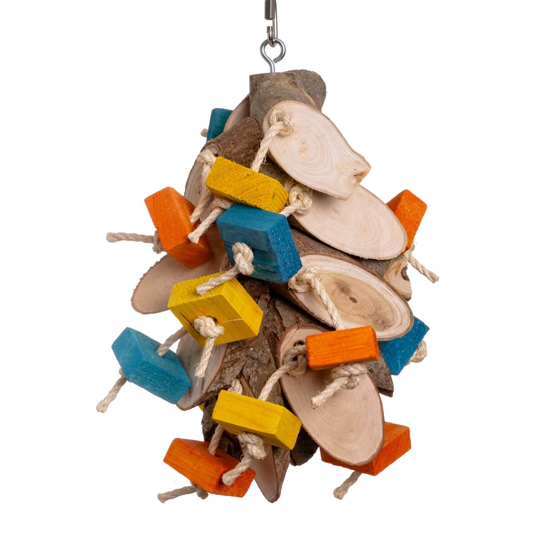 Hanging-Schredder aus Holz – Papageienspielzeug