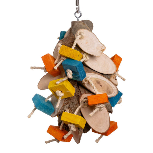 Hanging-Schredder aus Holz – Papageienspielzeug
