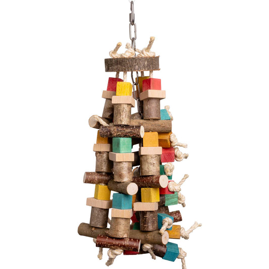 Jumbo-Mobile – Knabberspaß für große Papageien – Papageienspielzeug