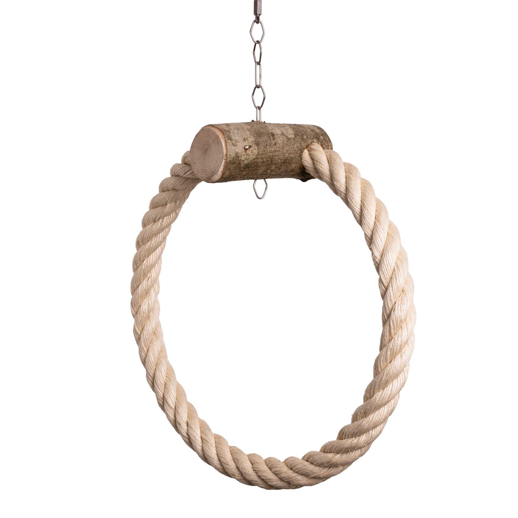 Ringschaukel aus Sisal – Papageienspielzeug
