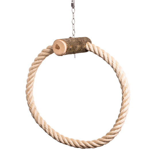 Sisal-Schaukelring – Papageienspielzeug für Großsittiche & Papageien