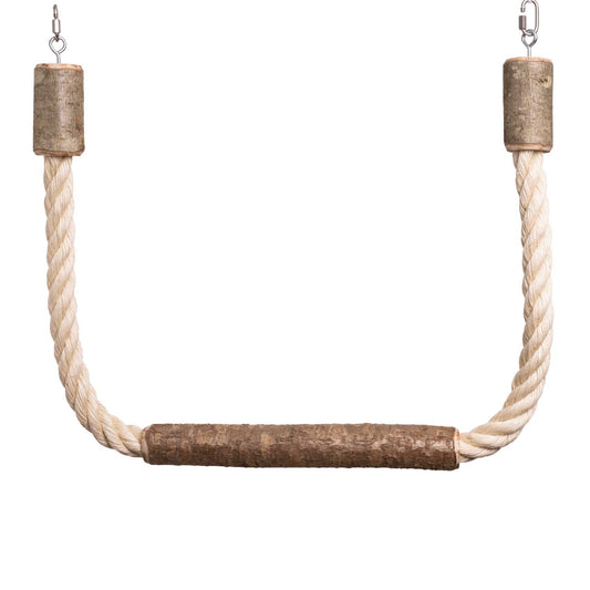 Sisalschaukel mit Naturholzast – Papageienspielzeug