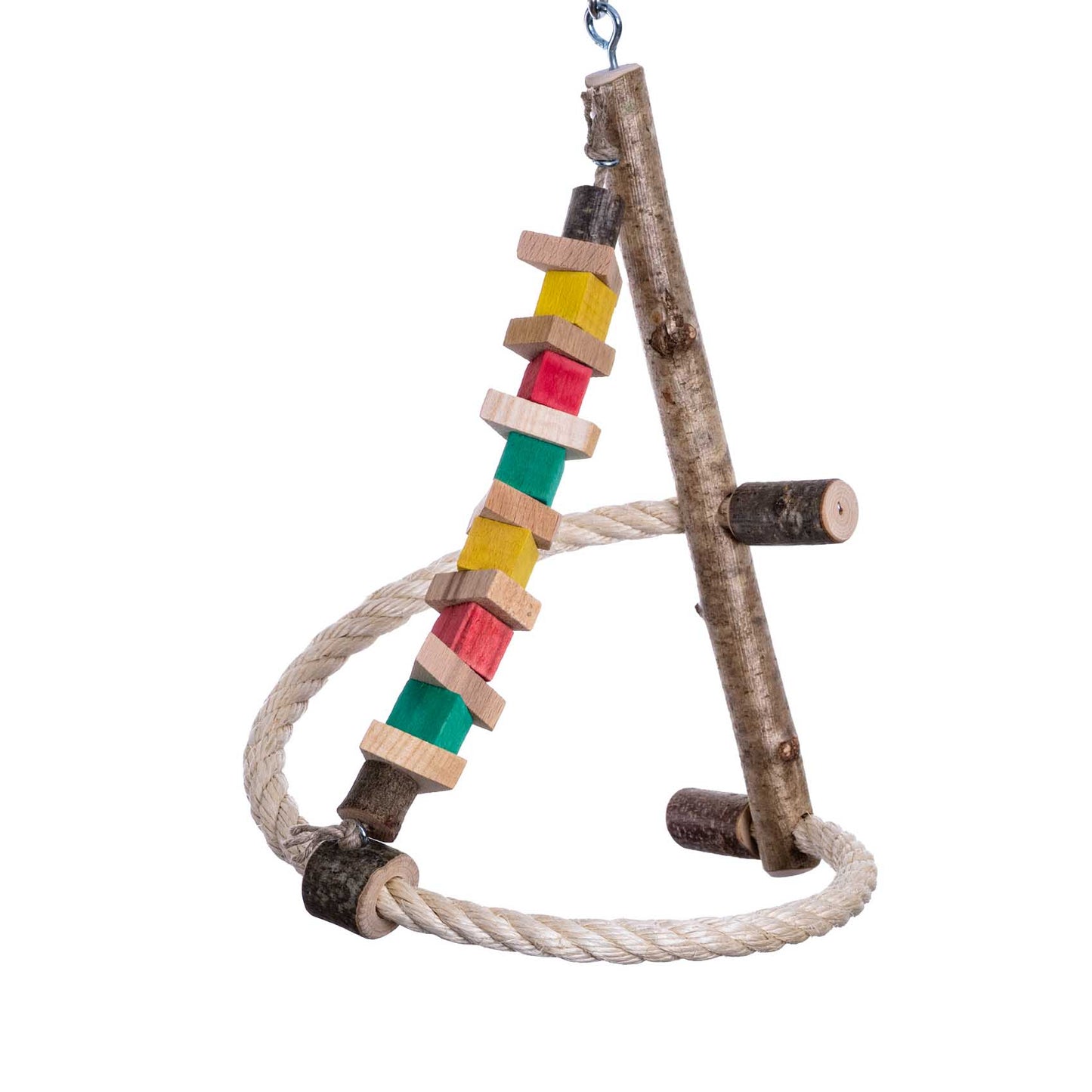 Sisal-Pyramiden-Schaukel – Natur-Schaukel für Wellensittiche & kleine Papageien – Papageienspielzeug