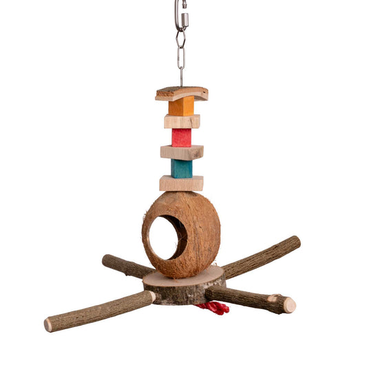 Wellensittich Futterkugel Kokosnuss – abwechslungsreiches Sittichspielzeug- und Papageienspielzeug

Die