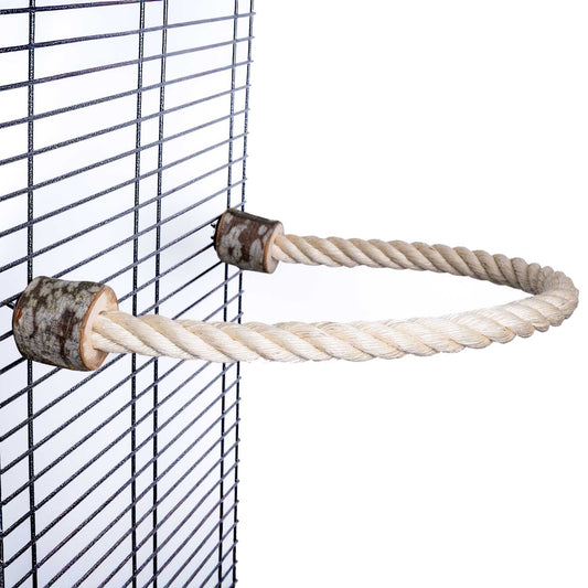 Papageien Sisalseil Sitzstange – 30 mm stark für große Papageien