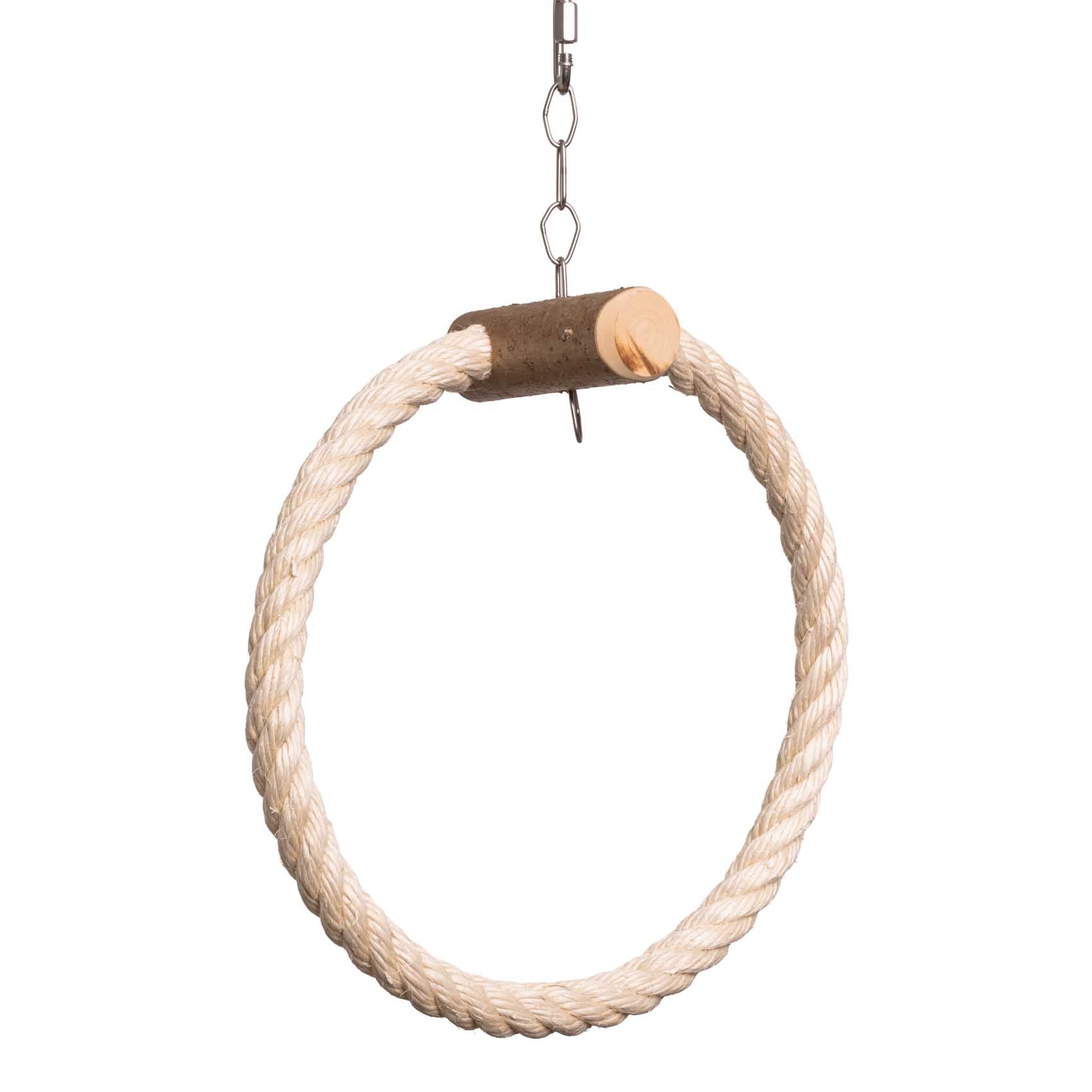 Sisalring für Sittiche & kleine Papageien – Papageienspielzeug