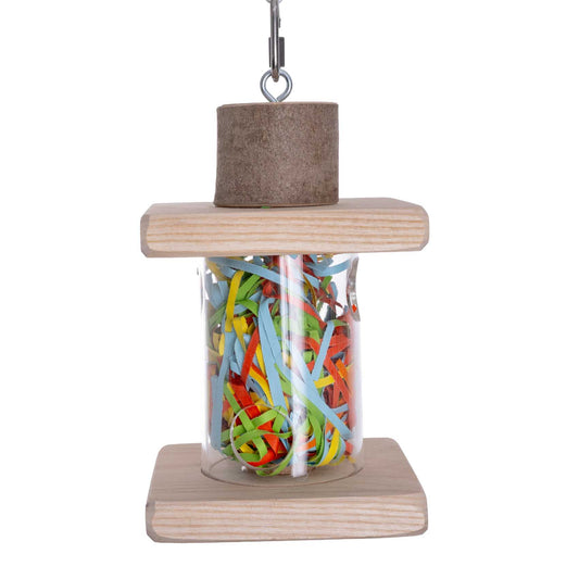 Futterversteck-Acrylglasröhre – Intelligenzspielzeug für Papageien