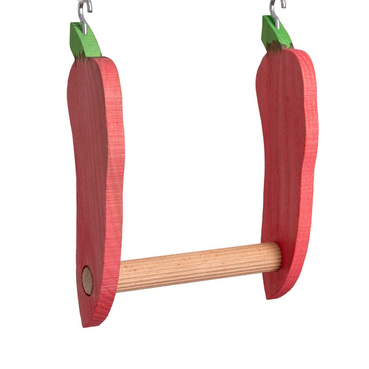 Chili-Schaukel – Farbiger Schaukelspaß für Wellensittiche & kleine Papageien