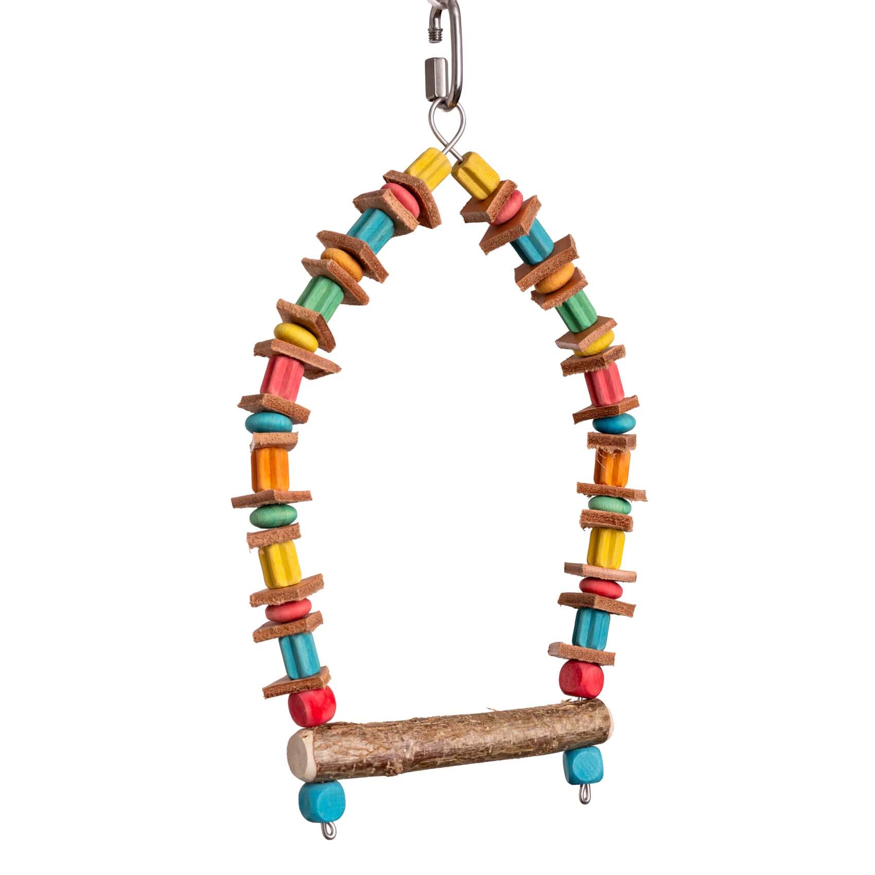 Sittich-Lederschaukel – Farbenfrohes Schaukeln für Wellensittiche & kleine Papageien