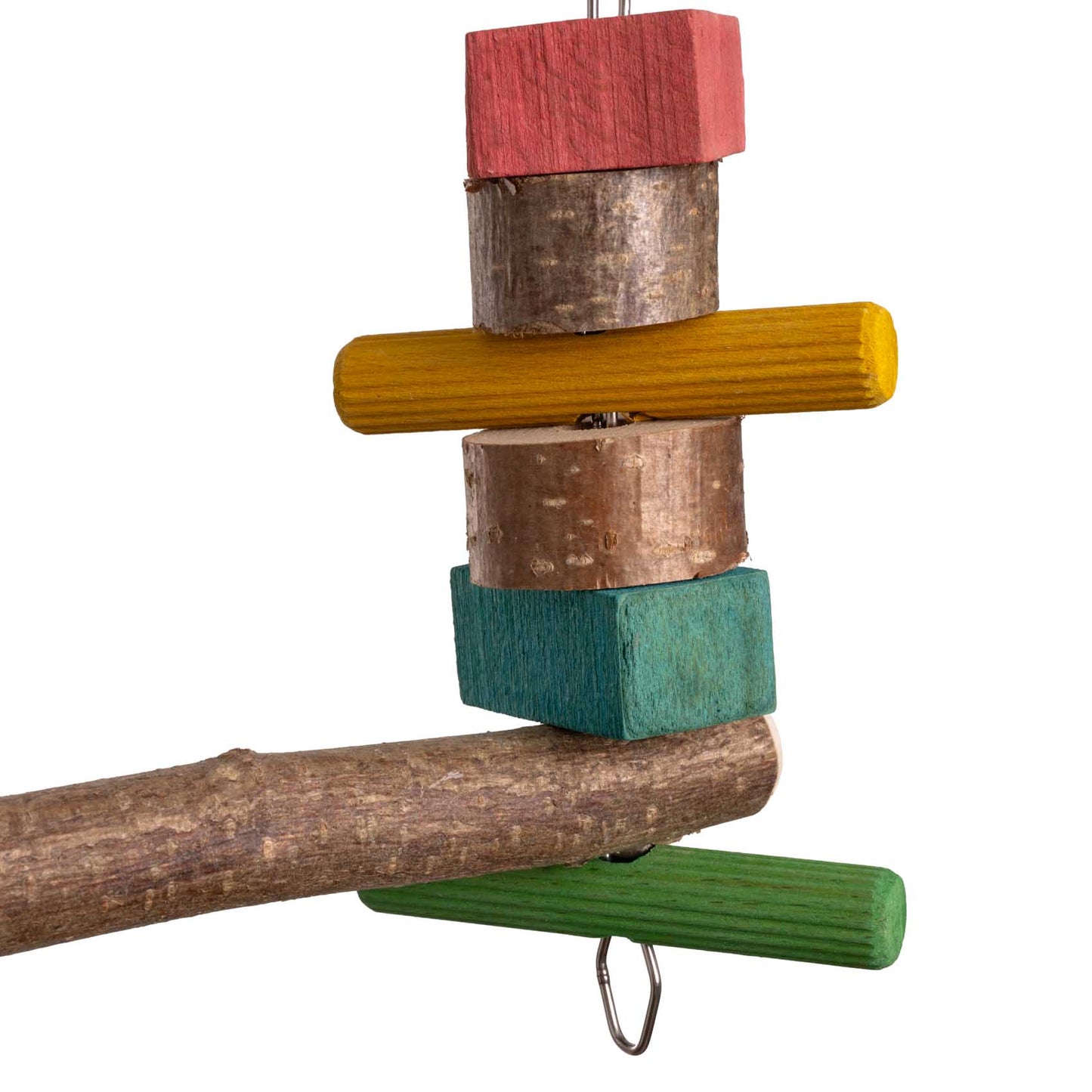 Sittich-Schaukel aus Natursitzast und Knabberholz