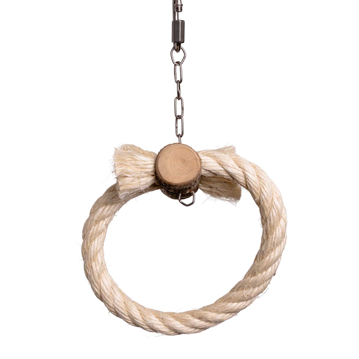 Wellensittich-Sisalring-Schaukel „Mini“ – Kleine Natur-Schaukel für Wellis & Kanarien