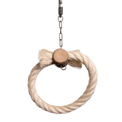 Wellensittich-Sisalring-Schaukel „Mini“ – Kleine Natur-Schaukel für Wellis & Kanarien