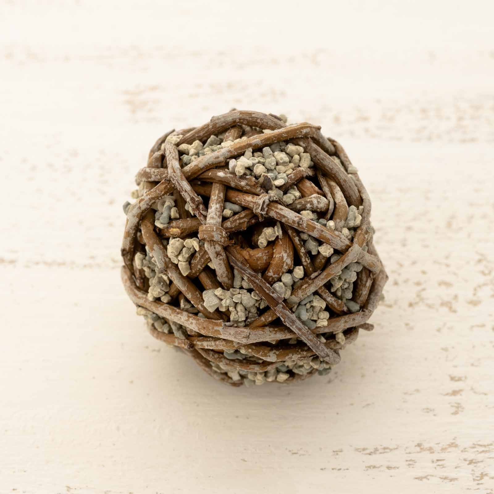 Weidenkugel klein mit Vogelgrit