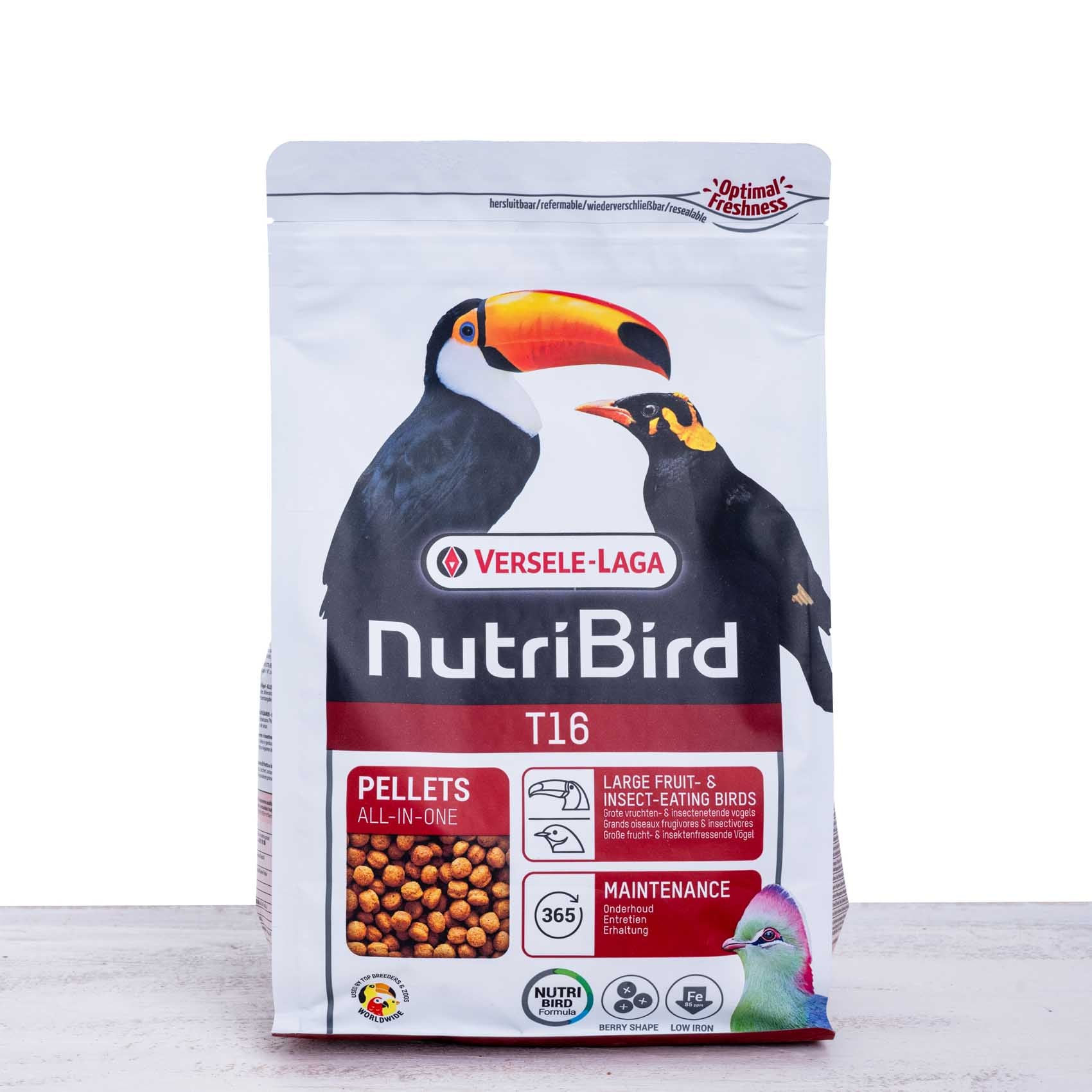 NutriBird T16 – Premium-Erhaltungsfutter für große frucht- und insektenfressende Vögel