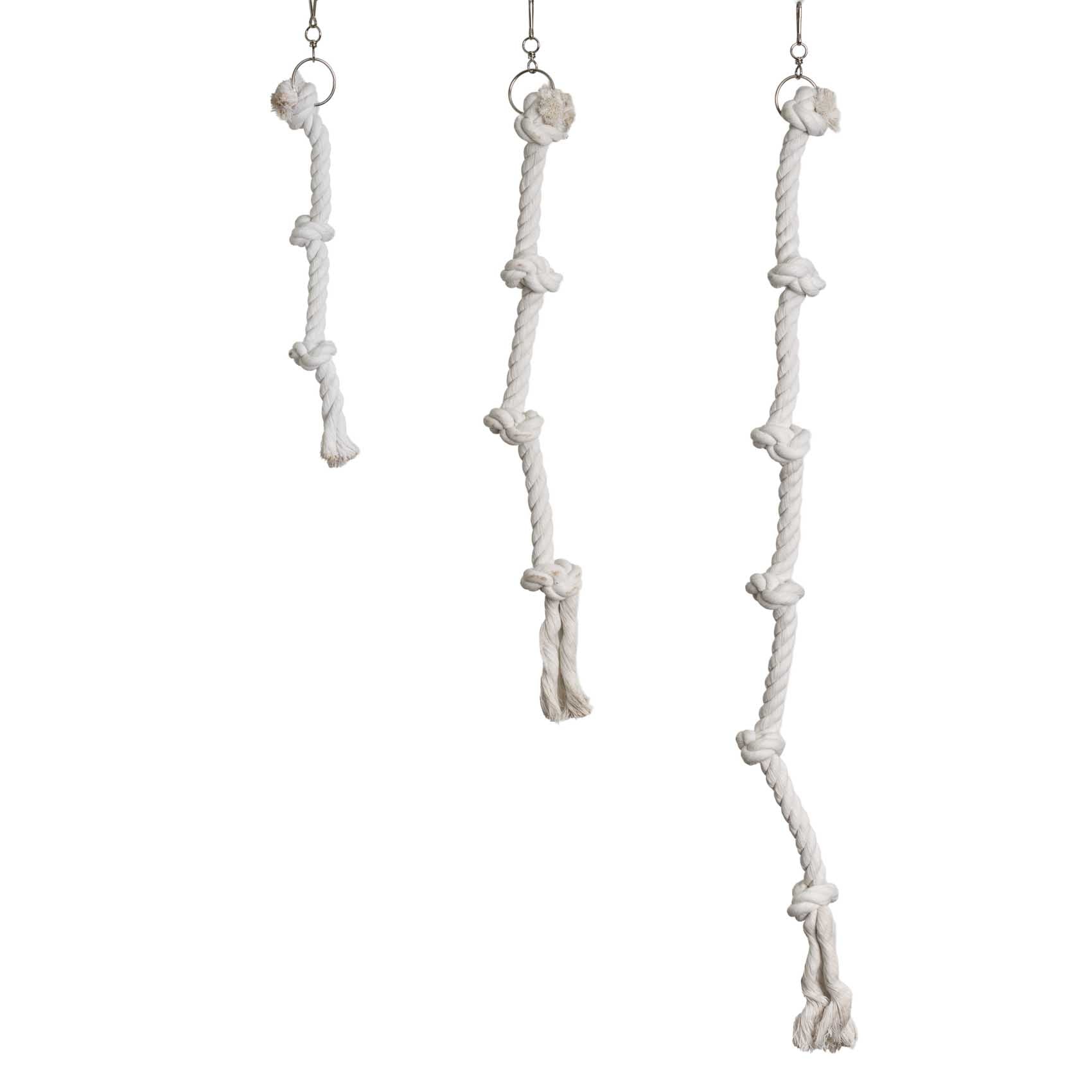 Baumwollseil mit Knoten – Flexibles Schwing- & Kletterspielzeug für Sittiche & Papageien
