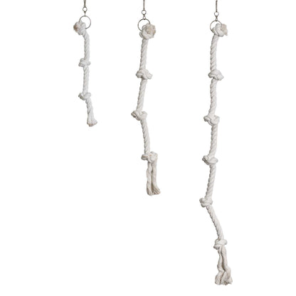 Baumwollseil mit Knoten – Flexibles Schwing- & Kletterspielzeug für Sittiche & Papageien
