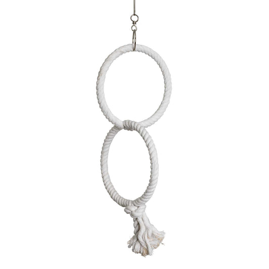 Baumwoll-Doppelring 1,7 cm – 2 × Ø 14 cm für Sittiche & kleine Papageien