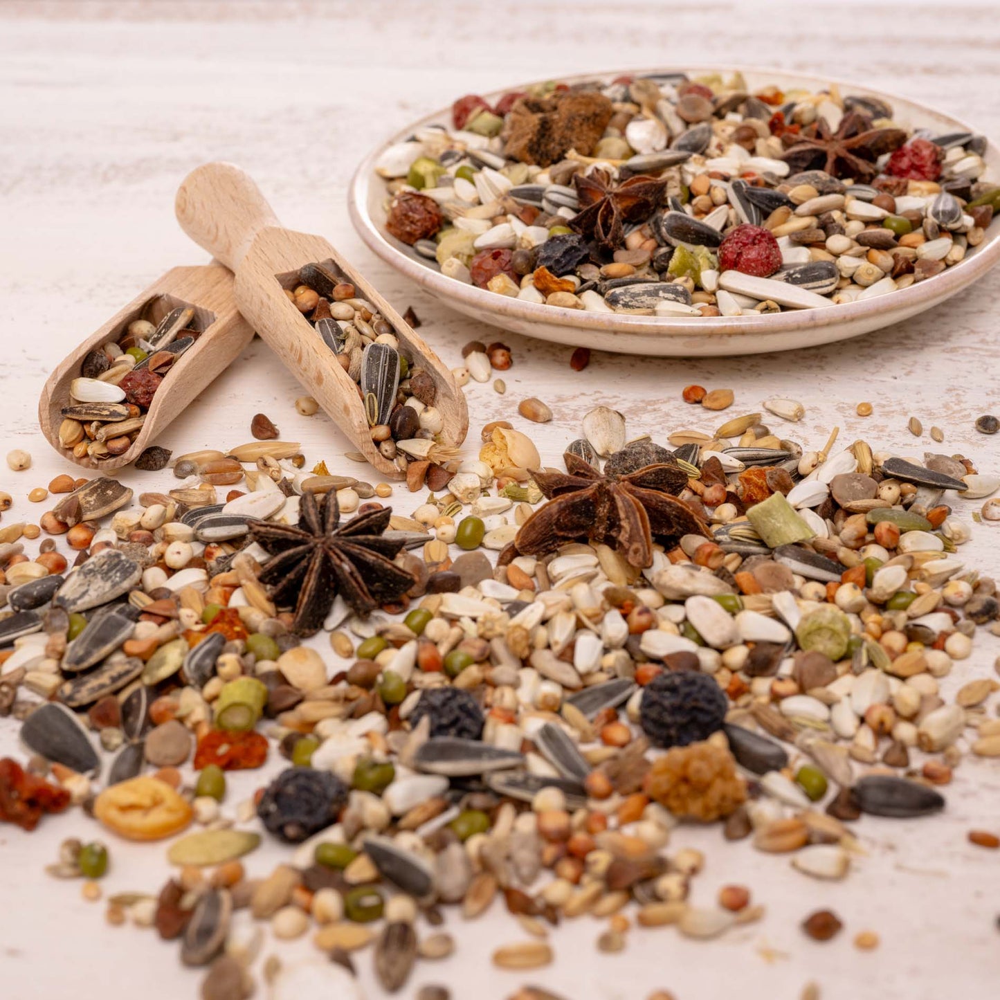 Variationen für Streifenhörnchen & Papageien – Premium-Futtermischung