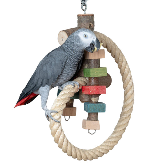 Sisal-Kletterschnecke für Papageien und große Sittiche - Papageienspielzeug