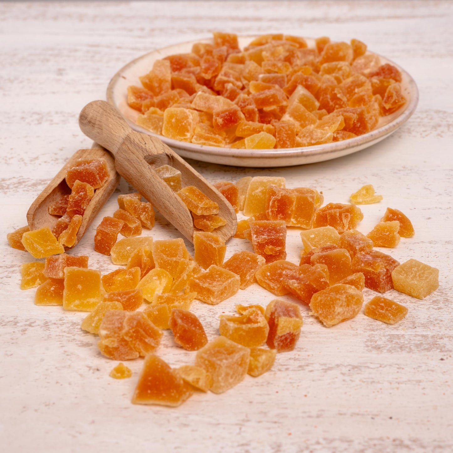 Papayawürfel groß – Getrocknet – Papageienfutter-Zusatzfuttermittel