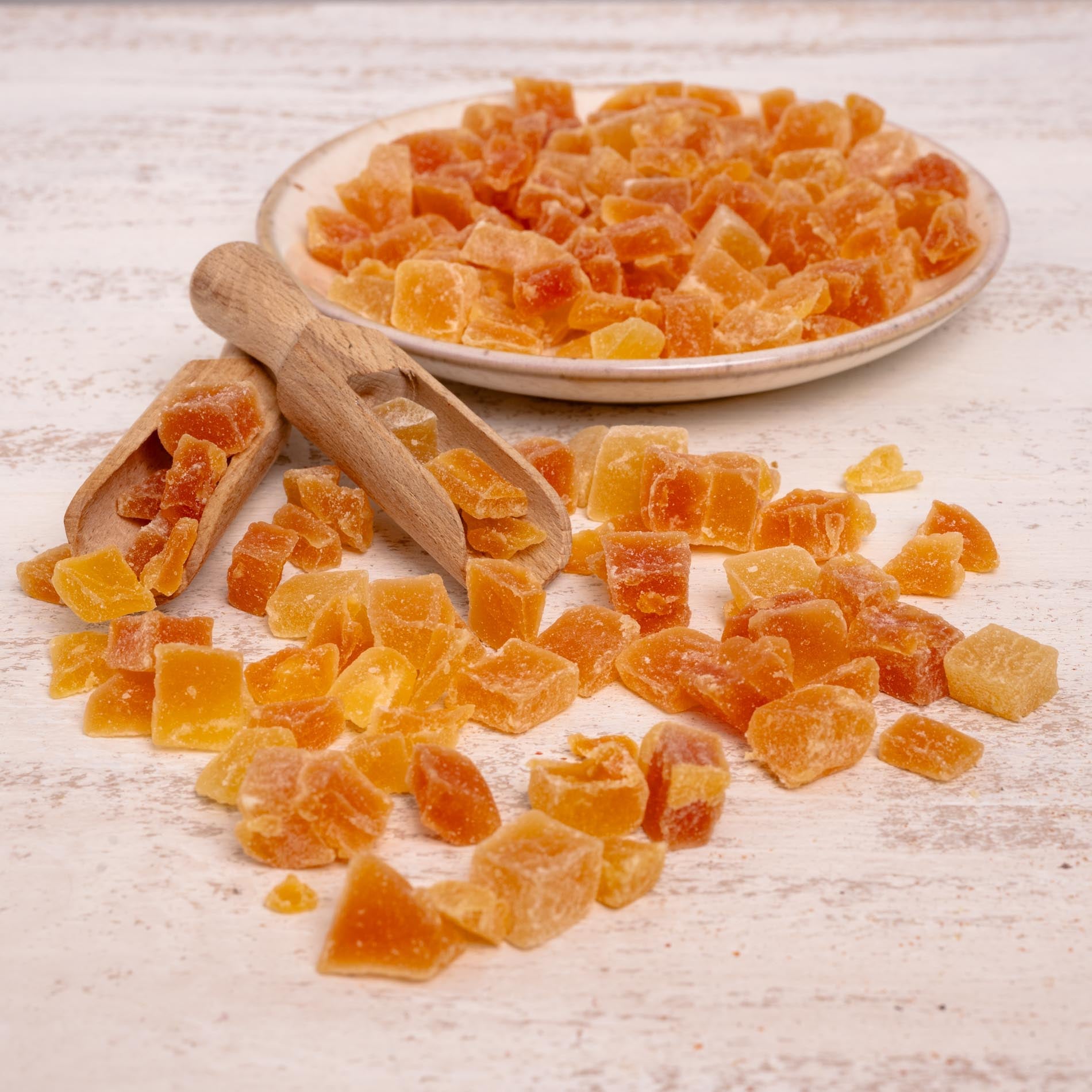 Papayawürfel groß – Getrocknet – Papageienfutter-Zusatzfuttermittel