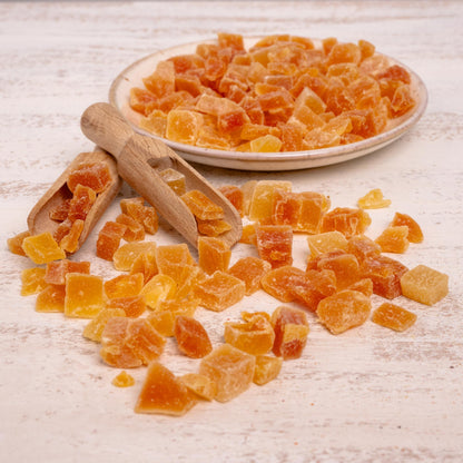 Papayawürfel groß – Getrocknet – Papageienfutter-Zusatzfuttermittel