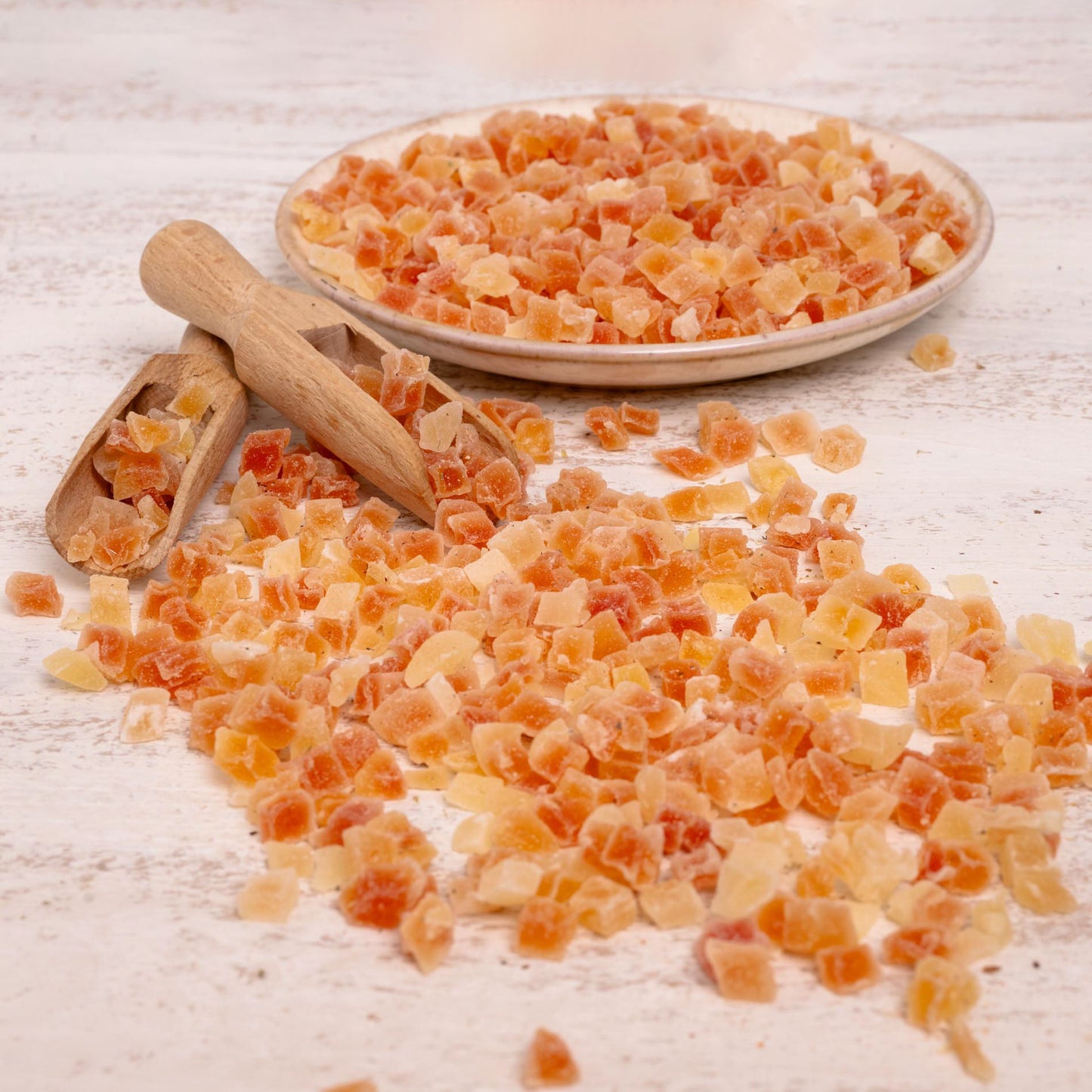 Papayawürfel klein – Getrocknet – Papageienfutter-Zusatzfuttermittel