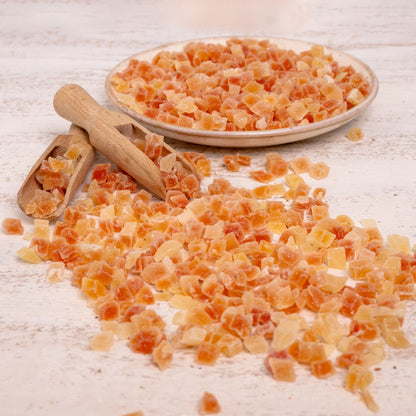 Papayawürfel klein – Getrocknet – Papageienfutter-Zusatzfuttermittel