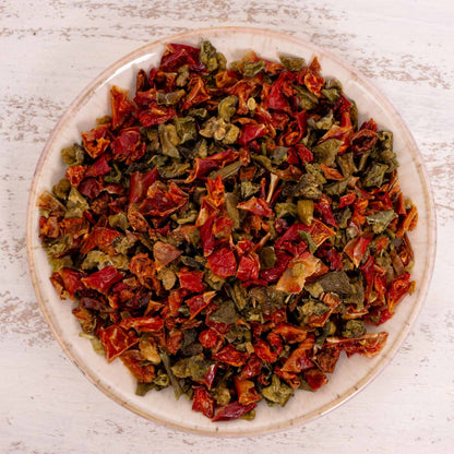 Paprika rot/grün, getrocknet – Papageienfutter-Zusatzfuttermittel