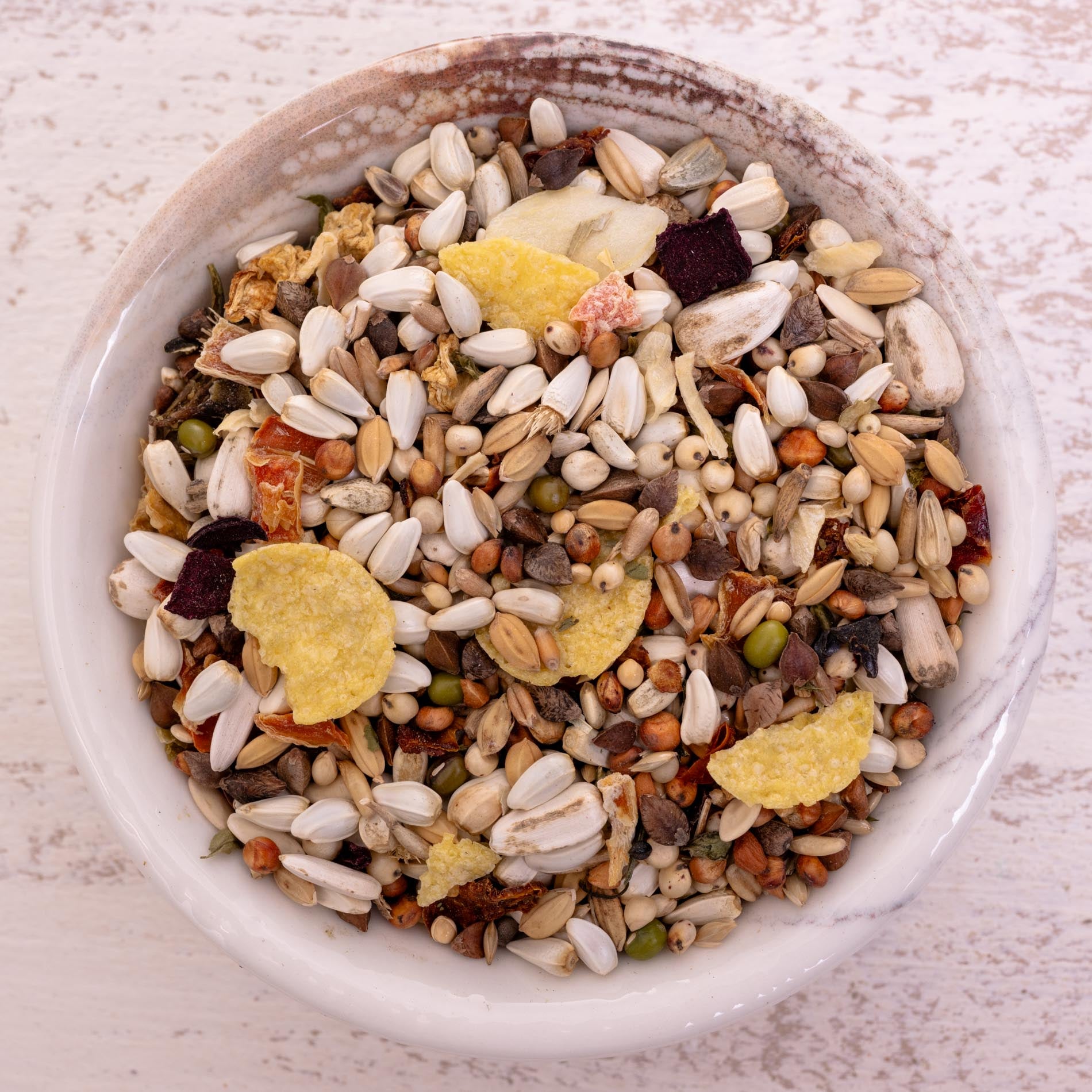 Papageienfutter mit Gemüse – Premium-Körnermischung