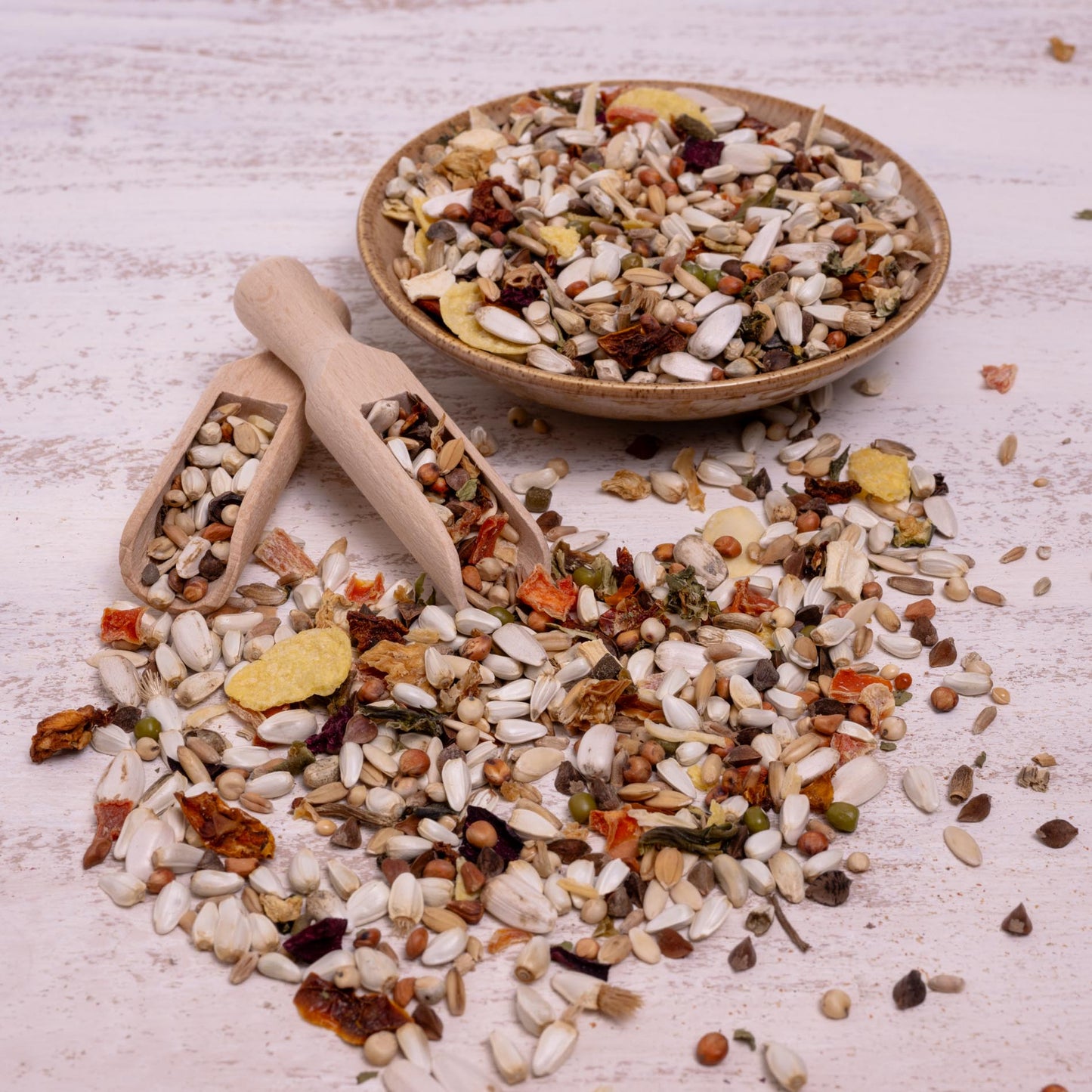 Papageienfutter mit Gemüse – Premium-Körnermischung