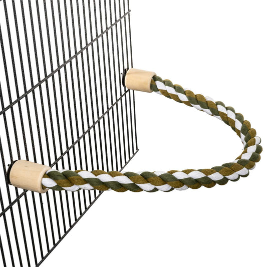 Biegsame Baumwoll-Sitzstange mit Drahteinlage – flexible Sitz- & Kletterstange für Papageien