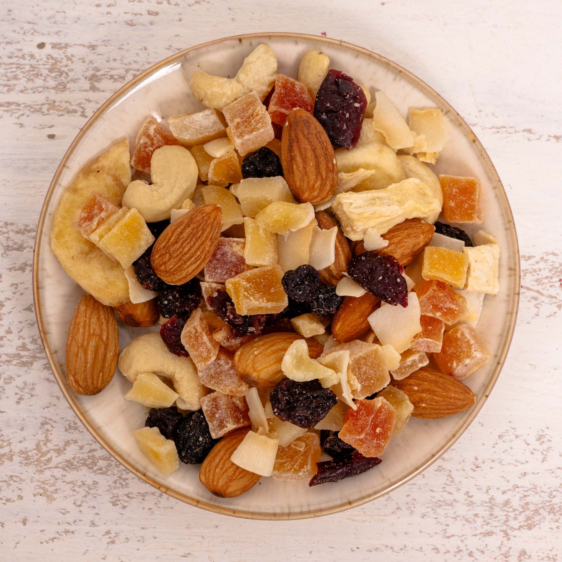 Mix de frutos secos como snack