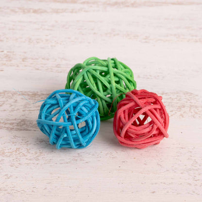 Rankenkugel Ø 2,5 cm (bunt) für Papageien und Sittiche