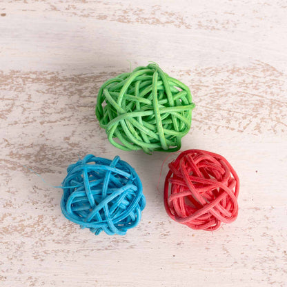 Rankenkugel Ø 2,5 cm (bunt) für Papageien und Sittiche