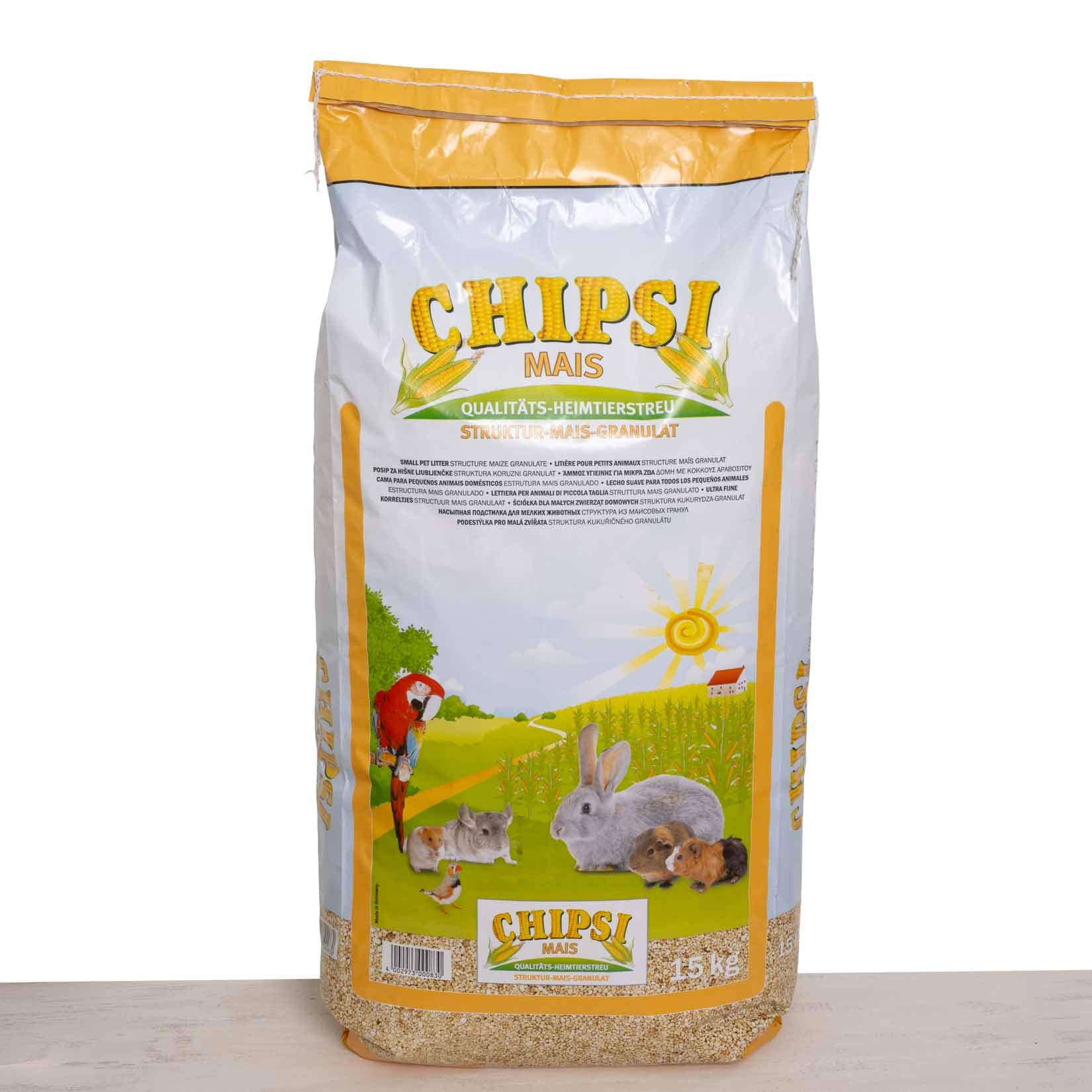 Maisschrot-Einstreu – für Nager und Vögel