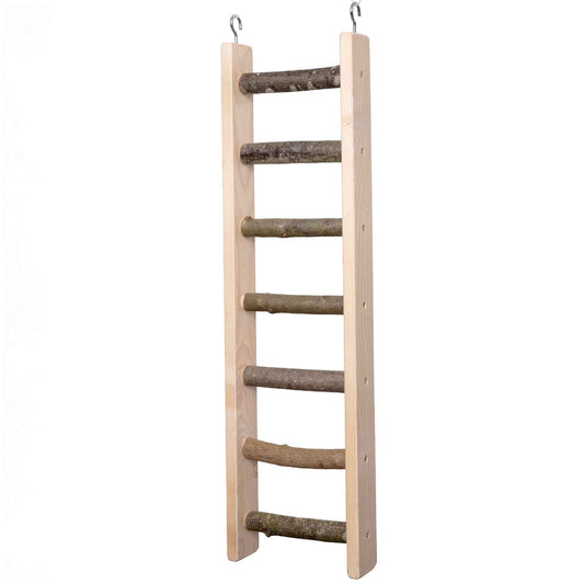 Holzleiter rustikal 70 cm – stabile Kletterleiter für Papageien