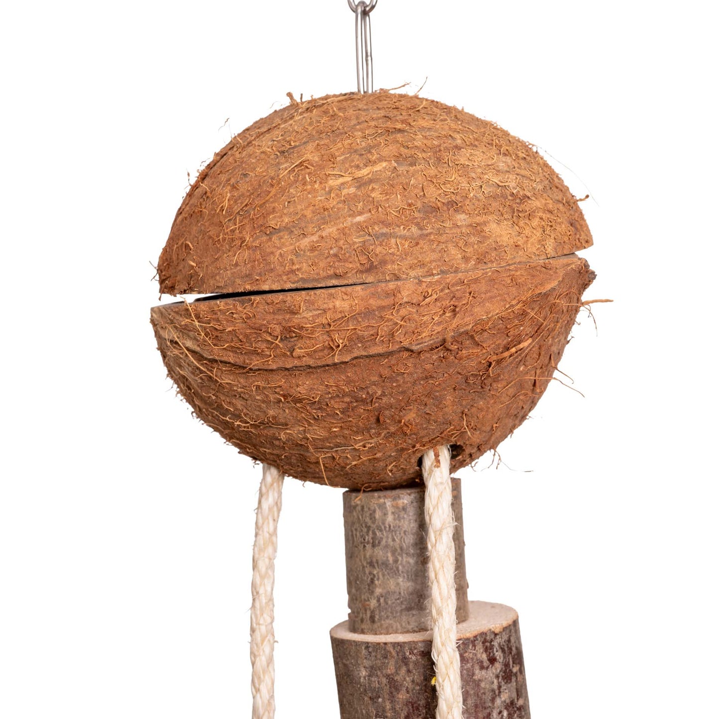 Kokosnuss-Futterversteck – Papageienspielzeug