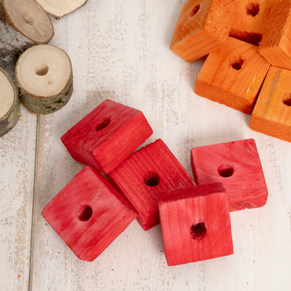 Nachfüllset  40 Holzteile für Papageienspielzeug