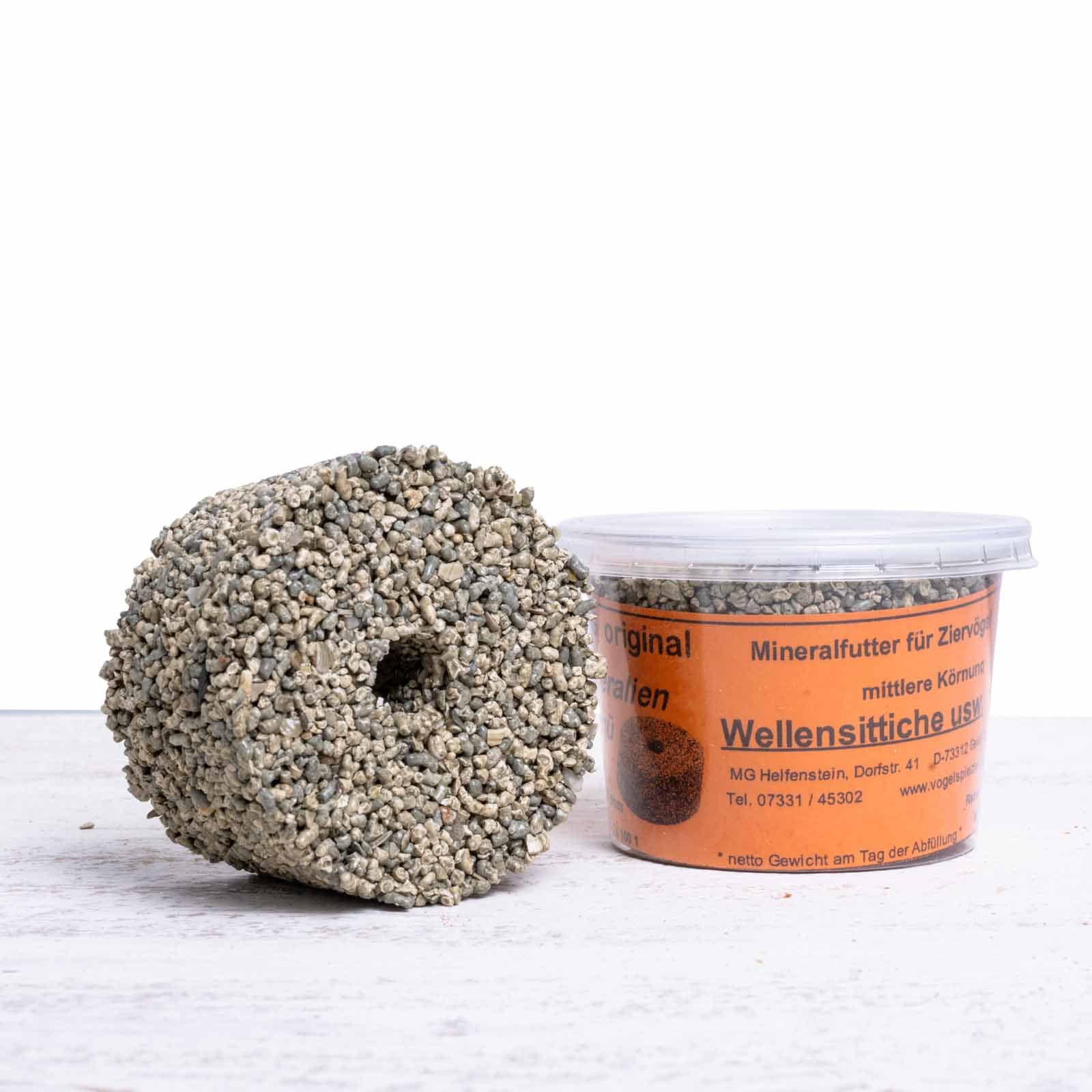 MG Mineralien Menü – Mineralstein mittlere Körnung für Sittiche