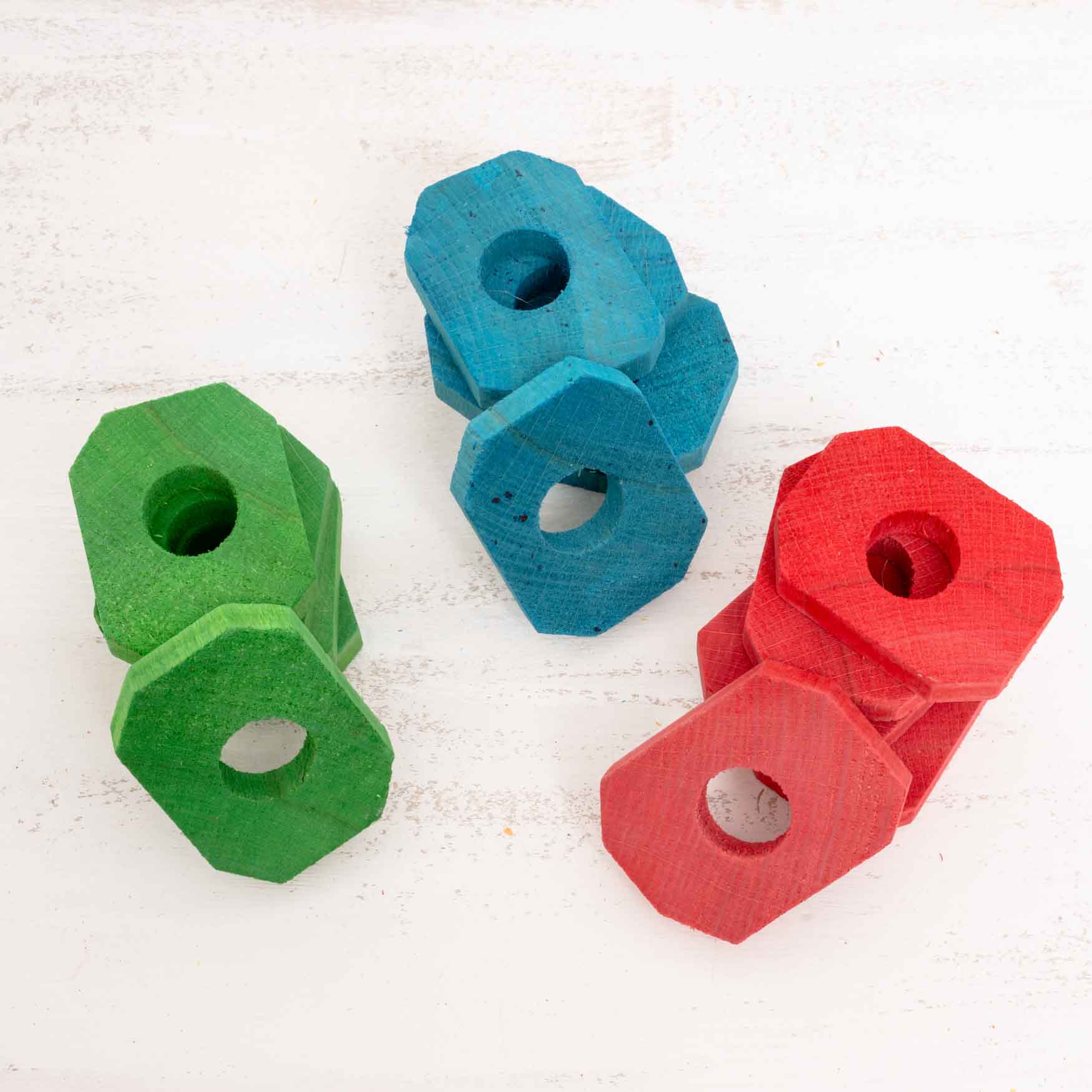 Nachfüllset Holzteile für Papageienspielzeug MG1514 – Stapelbrettchen