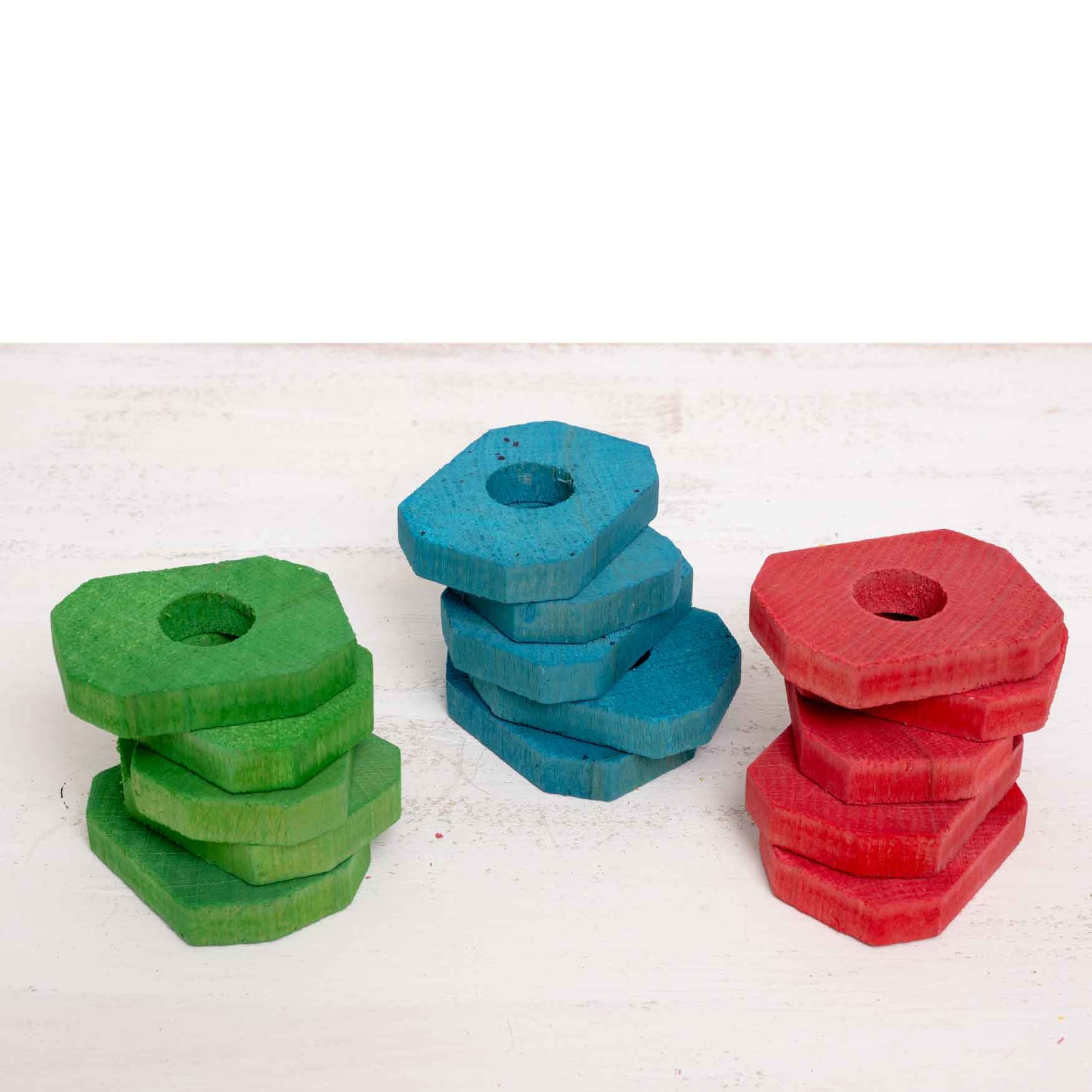 Nachfüllset Holzteile für Papageienspielzeug MG1514 – Stapelbrettchen