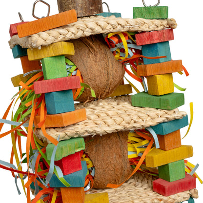 Strohturm – Papageienspielzeug