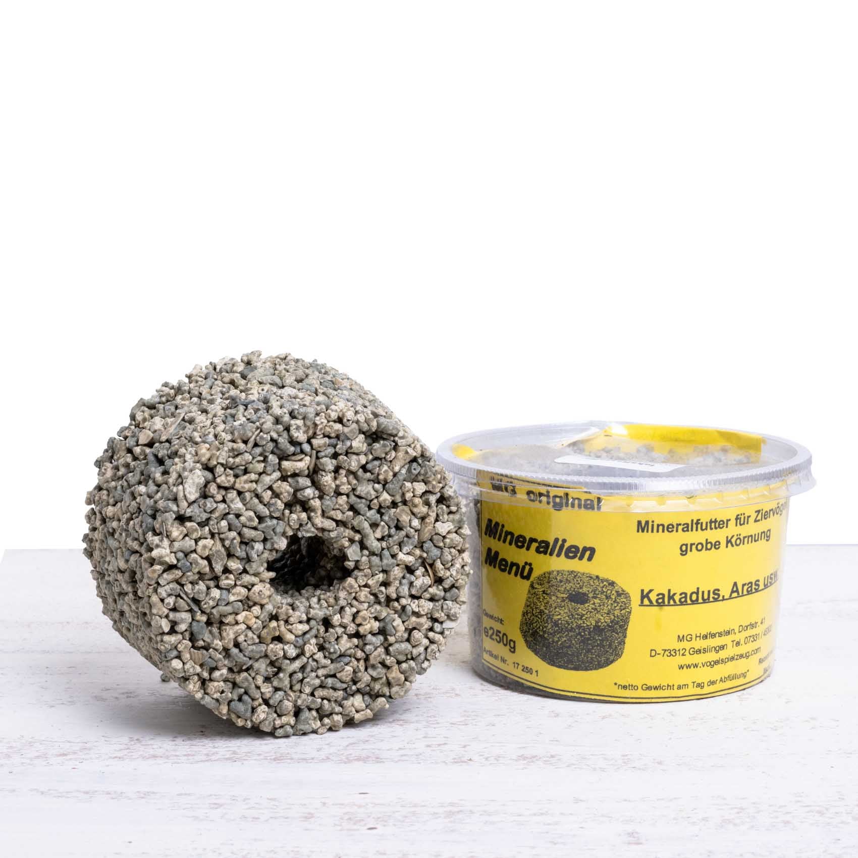 MG Mineralien Menü – Mineralstein grobe Körnung für Aras und Kakadus