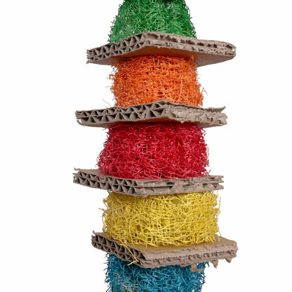 Luffa-Pappe Türmchen – Sittichspielzeug *NEU*