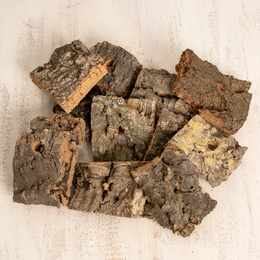 Korkstücke mit Bohrung  – Papageienspielzeug