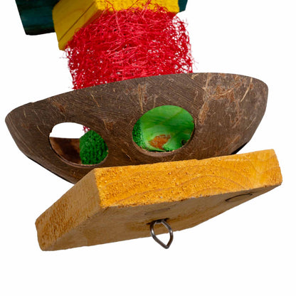 Luffa-Turm – Papageienspielzeug *NEU*