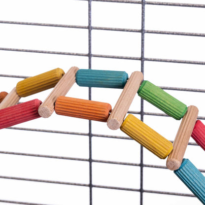 Flexible bunte Welli-Leiter – für Sittiche & kleine Papageien