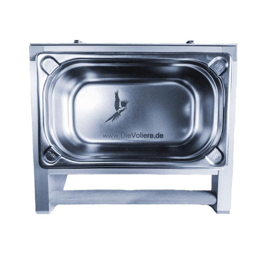 OA902  -  Edelstahlwanne klein Käfigmontage (Maße: 28x24cm)