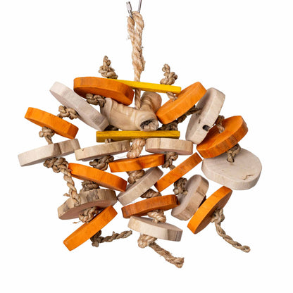 Wild Wood Medium – Robustes Papageienspielzeug aus Naturholz